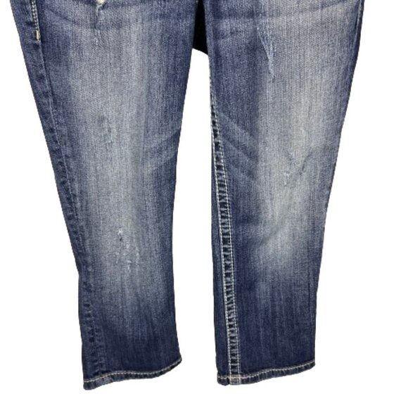 Silver Jeans Womens Suki Surplus Low Rise Capri Jeans Sz 26 Western Festival Y2K - Picture 3 of 14